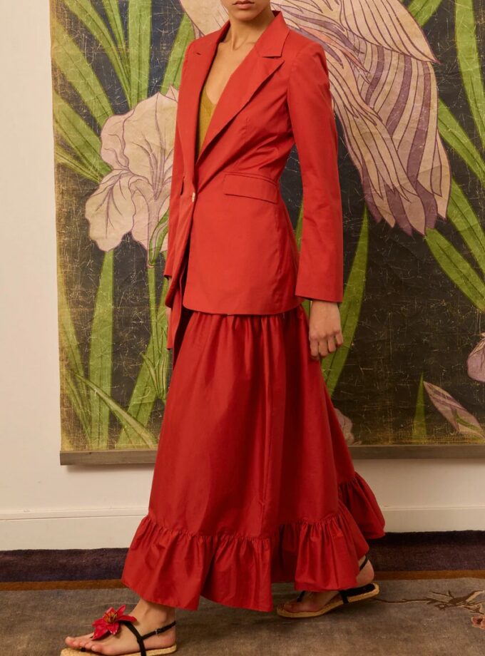 Blazer popelín teja