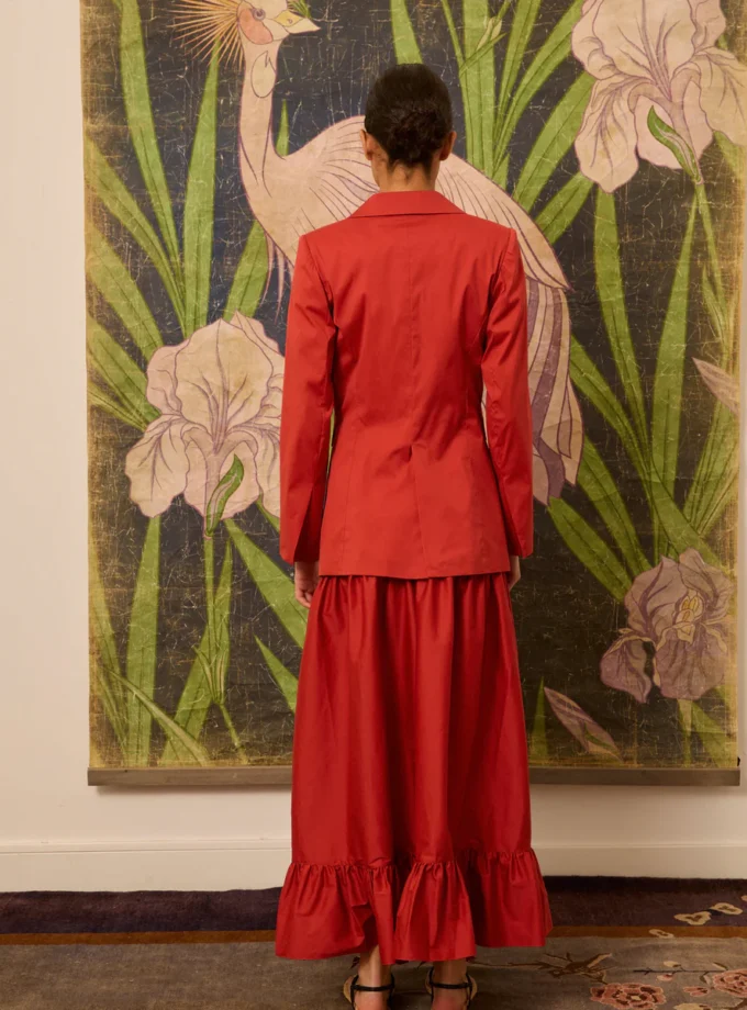 Blazer popelín teja