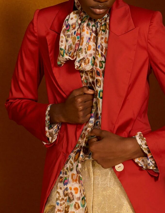 Blazer popelín teja