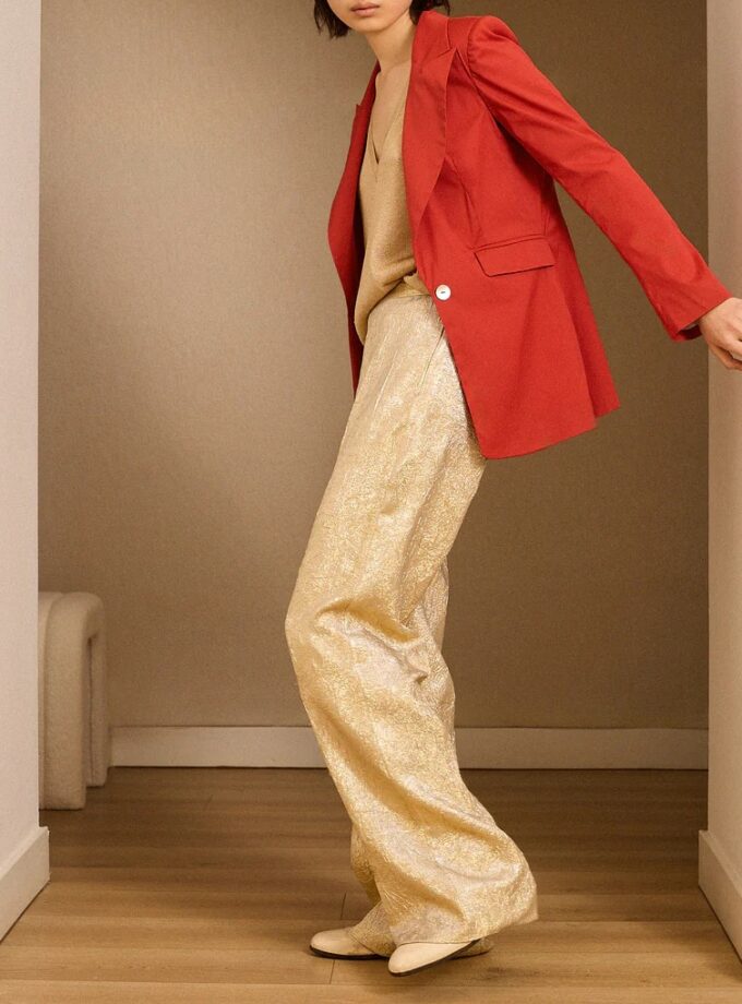 Blazer popelín teja