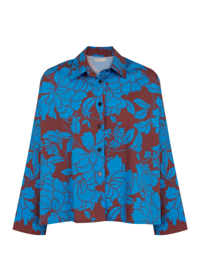 camisa popelín estampada