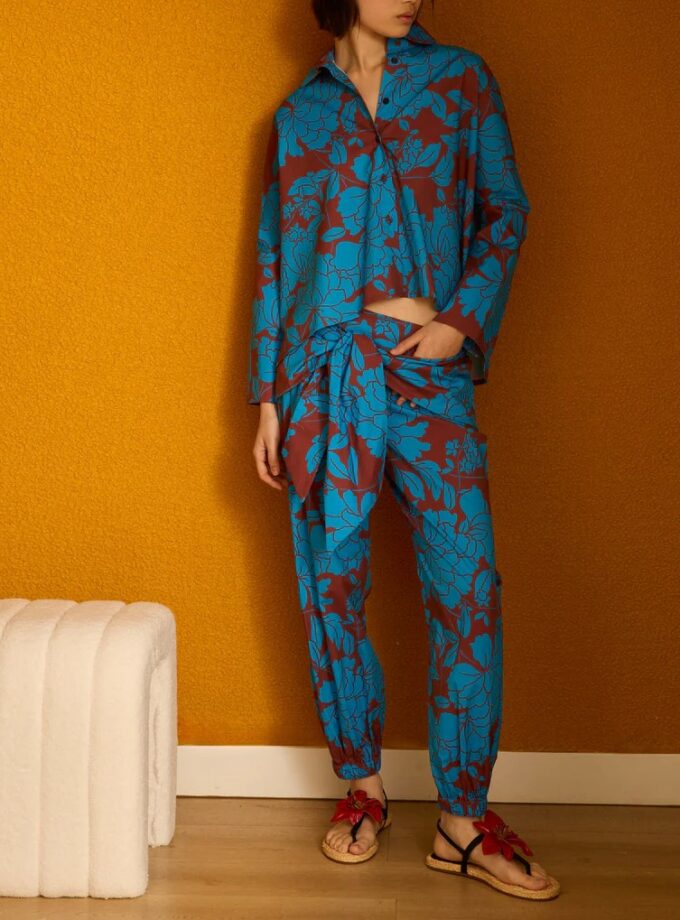 camisa popelín estampada