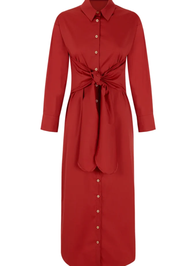 Vestido camisero popelín