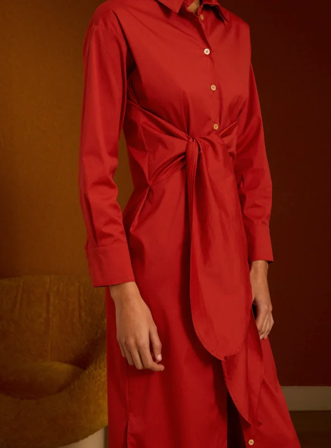 Vestido camisero popelín